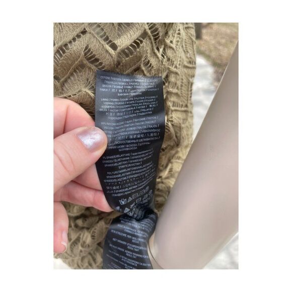 Guess Los Angeles Chevron Knit Maxi Slip Dress Green Sz S - Picture 11 of 13